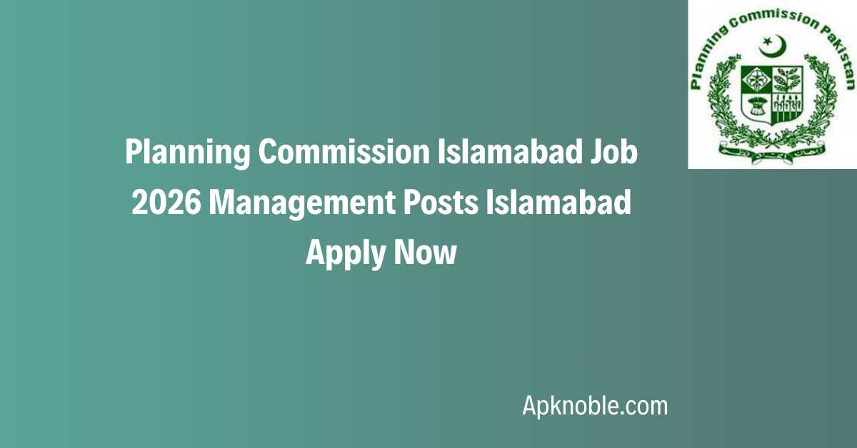 Planning Commission Islamabad Job 2026 Management Posts Islamabad Apply Now