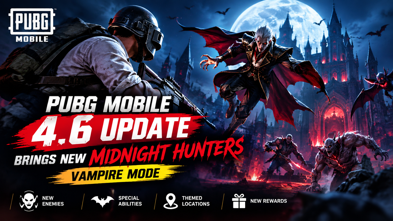 PUBG Mobile 4.6 Update Brings New Midnight Hunters Vampire Mode